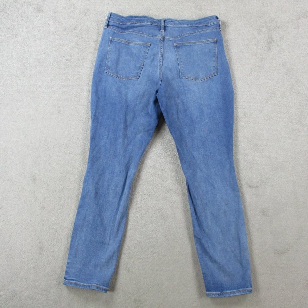 Universal Thread Jeans Womens 16 Blue Denim Patchwork Double Knee Hi Rise Skinny - Picture 9 of 11